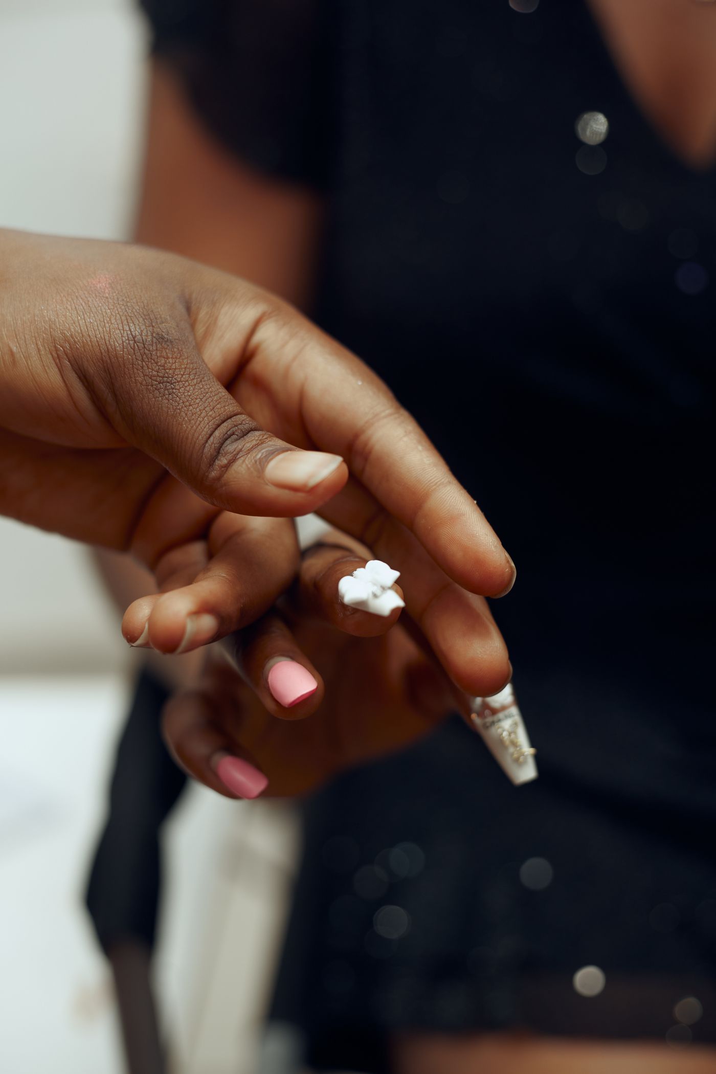 Gentle hand care during a manicure